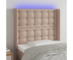 Galvūgalis su LED, juodos spalvos, 83x16x118/128cm