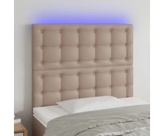 Galvūgalis su LED, kapučino spalvos, 100x5x118/128cm