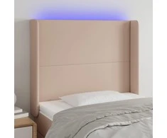 Galvūgalis su LED, kapučino spalvos, 103x16x118/128cm