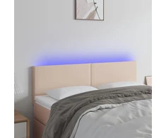 Galvūgalis su LED, kapučino spalvos, 144x5x78/88cm