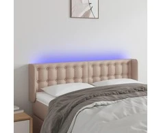 Galvūgalis su LED, kapučino spalvos, 147x16x78/88cm