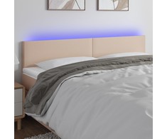 Galvūgalis su LED, kapučino spalvos, 160x5x78/88cm