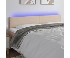 Galvūgalis su LED, kapučino spalvos, 180x5x78/88cm