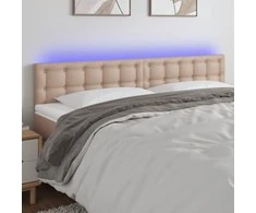 Galvūgalis su LED, kapučino spalvos, 180x5x78/88cm