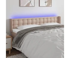 Galvūgalis su LED, kapučino spalvos, 203x16x78/88cm