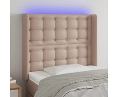 Galvūgalis su LED, kapučino spalvos, 93x16x118/128cm