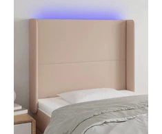 Galvūgalis su LED, kapučino spalvos, 93x16x118/128cm