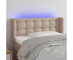 Galvūgalis su LED, kapučino spalvos, 93x16x78/88cm