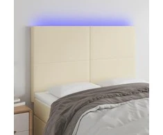 Galvūgalis su LED, kreminės spalvos, 144x5x118/128 cm