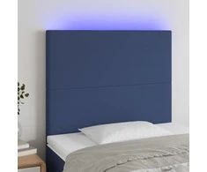 Galvūgalis su LED, mėlynos spalvos, 100x5x118/128cm, audinys
