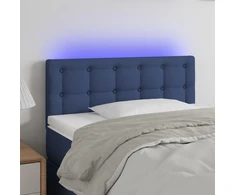 Galvūgalis su LED, mėlynos spalvos, 100x5x78/88cm, audinys