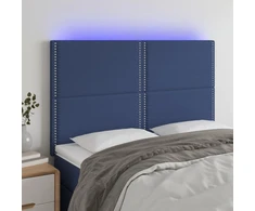 Galvūgalis su LED, mėlynos spalvos, 144x5x118/128cm, audinys