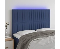 Galvūgalis su LED, mėlynos spalvos, 144x5x118/128cm, audinys