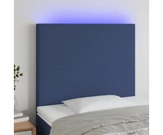 Galvūgalis su LED, mėlynos spalvos, 80x5x118/128cm, audinys