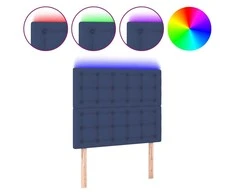 Galvūgalis su LED, mėlynos spalvos, 80x5x118/128cm, audinys