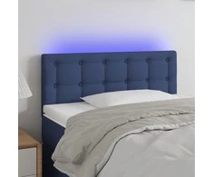 Galvūgalis su LED, mėlynos spalvos, 80x5x78/88cm, audinys