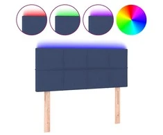 Galvūgalis su LED, mėlynos spalvos, 90x5x78/88cm, audinys