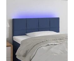 Galvūgalis su LED, mėlynos spalvos, 90x5x78/88cm, audinys