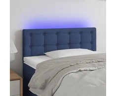 Galvūgalis su LED, mėlynos spalvos, 90x5x78/88cm, audinys