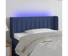 Galvūgalis su LED, mėlynos spalvos, 93x16x78/88cm, audinys