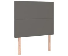 Galvūgalis su LED, pilkas, 100x5x118/128cm, dirbtinė oda