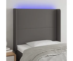 Galvūgalis su LED, pilkos spalvos, 103x16x118/128 cm