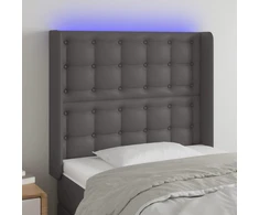 Galvūgalis su LED, pilkos spalvos, 103x16x118/128 cm