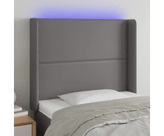 Galvūgalis su LED, pilkos spalvos, 103x16x118/128 cm