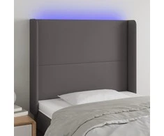 Galvūgalis su LED, pilkos spalvos, 83x16x118/128 cm