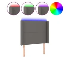 Galvūgalis su LED, pilkos spalvos, 93x16x118/128 cm