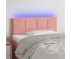 Galvūgalis su LED, rožinės spalvos, 100x5x78/88 cm, aksomas