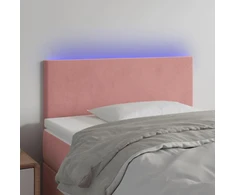 Galvūgalis su LED, rožinės spalvos, 100x5x78/88 cm, aksomas