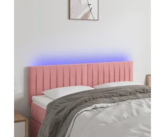 Galvūgalis su LED, rožinės spalvos, 144x5x78/88cm, aksomas