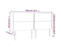 Galvūgalis su LED, šviesiai pilkas, 200x5x118/128cm, audinys