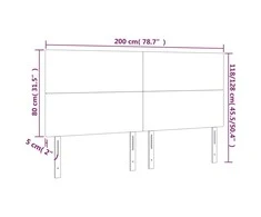 Galvūgalis su LED, šviesiai pilkas, 200x5x118/128cm, aksomas