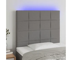 Galvūgalis su LED, tamsiai pilkas, 80x5x118/128cm, audinys