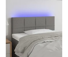 Galvūgalis su LED, tamsiai pilkas, 80x5x78/88cm, audinys