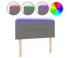 Galvūgalis su LED, tamsiai pilkas, 90x5x78/88cm, audinys