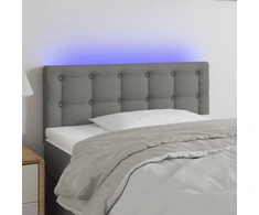 Galvūgalis su LED, tamsiai pilkas, 90x5x78/88cm, audinys
