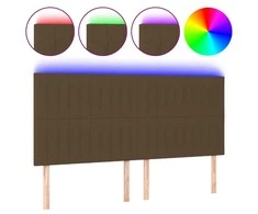 Galvūgalis su LED, tamsiai rudos spalvos, 180x5x118/128cm