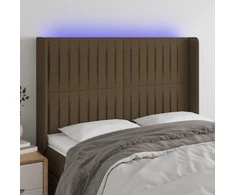 Galvūgalis su LED, tamsiai rudos spalvos, 147x16x118/128cm