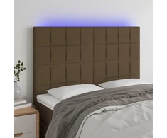 Galvūgalis su LED, tamsiai rudos spalvos, 144x5x118/128cm