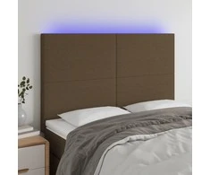 Galvūgalis su LED, tamsiai rudos spalvos, 144x5x118/128cm