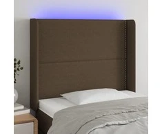 Galvūgalis su LED, tamsiai rudos spalvos, 93x16x118/128cm