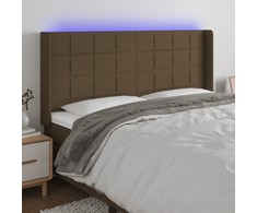 Galvūgalis su LED, tamsiai rudos spalvos, 163x16x118/128cm