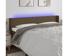 Galvūgalis su LED, tamsiai rudos spalvos, 163x16x78/88cm