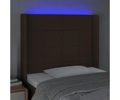 Galvūgalis su LED, tamsiai rudos spalvos, 103x16x118/128cm