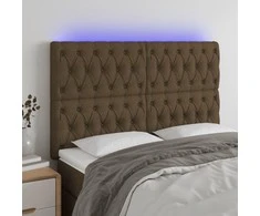 Galvūgalis su LED, tamsiai rudos spalvos, 160x7x118/128cm