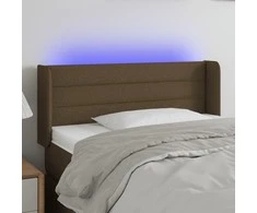 Galvūgalis su LED, tamsiai rudos spalvos, 93x16x78/88cm