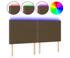 Galvūgalis su LED, tamsiai rudos spalvos, 180x5x118/128cm
